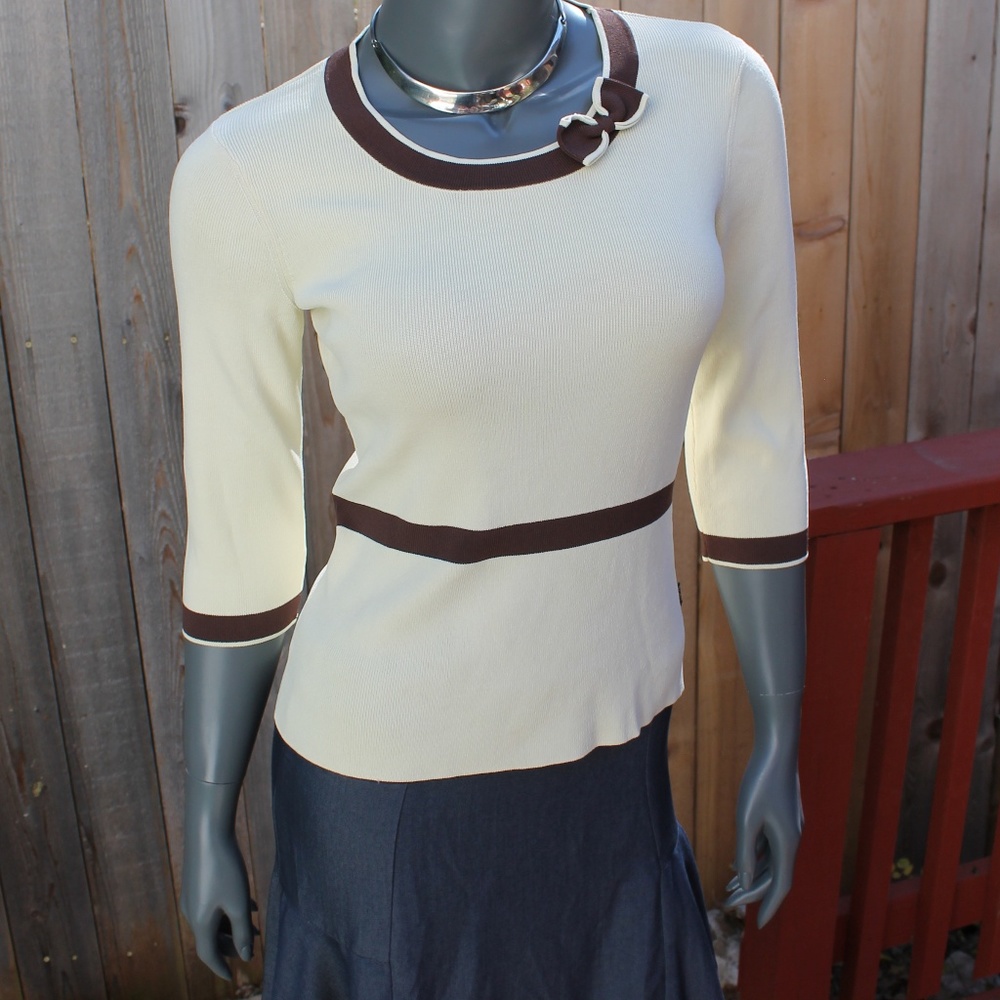 BCBG MaxAzria Top with Bow Size Small